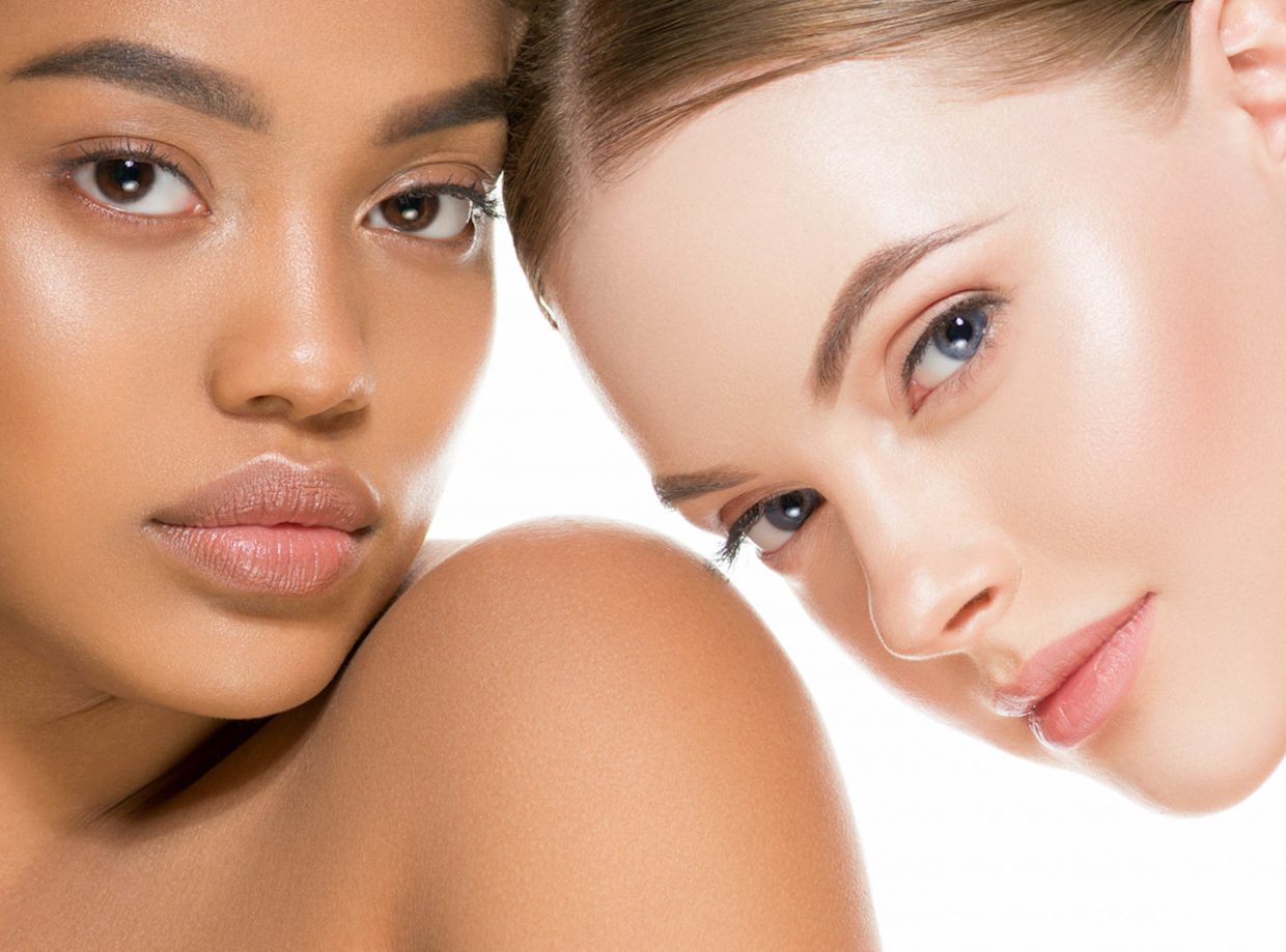 Ethnic beauty women face closeup healthy beautiful female models